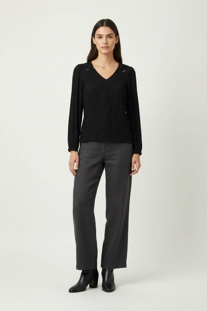 Blouse Noire - Taille S/36 de la marque La Fée Maraboutée | PARAD95587 - Vendu par Paradigme - Image 1