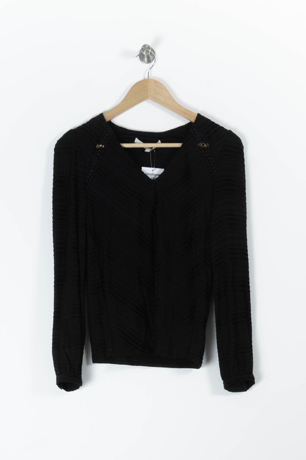 Blouse Noire - Taille S/36 de la marque La Fée Maraboutée | PARAD95587 - Vendu par Paradigme - Image 2