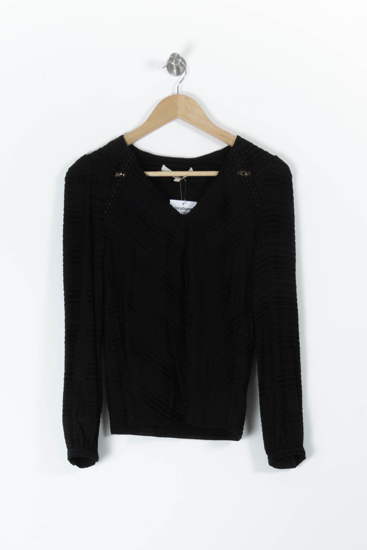 Blouse Noire - Taille S/36 de la marque La Fée Maraboutée | PARAD95587 - Vendu par Paradigme - Image 2