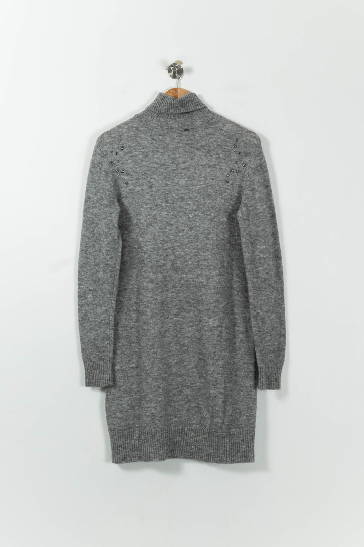 Robe Pull Grise - Taille S/36 de la marque IKKS | PARAD95599 - Vendu par Paradigme - Image 4