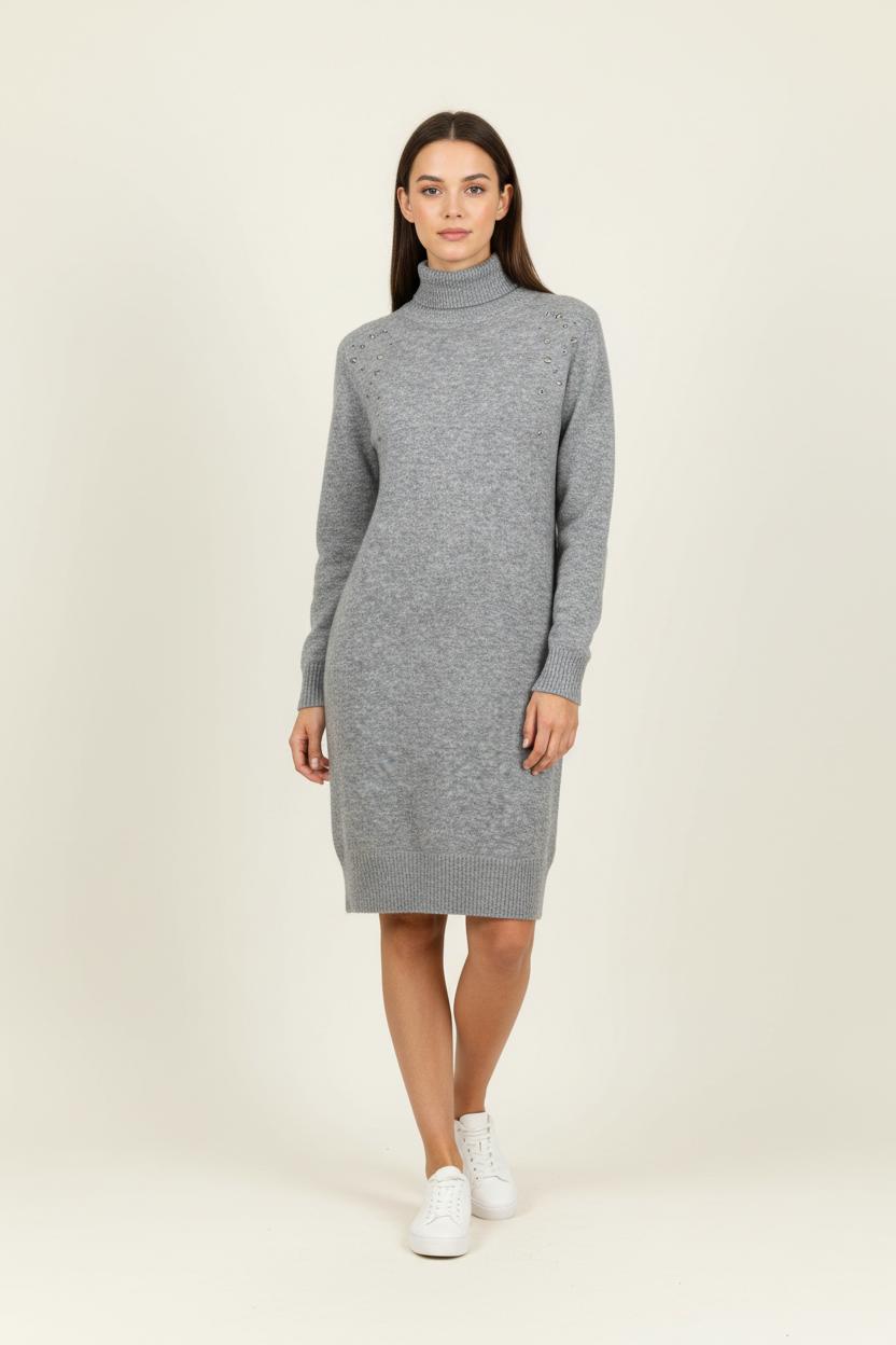 Robe Pull Grise - Taille S/36 de la marque IKKS | PARAD95599 - Vendu par Paradigme - Image 1