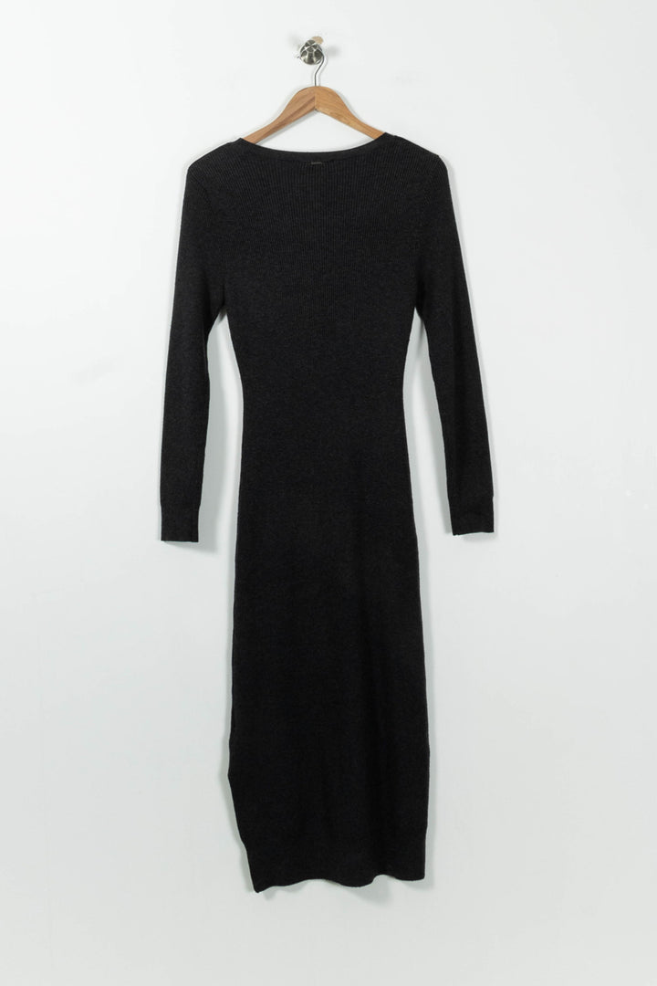 Robe Pull Grise - Taille S/36 de la marque IKKS | PARAD95602 - Vendu par Paradigme - Image 4