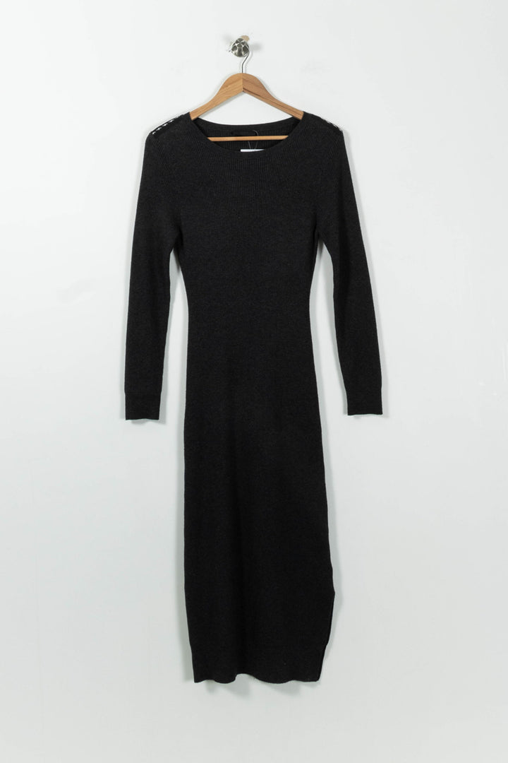 Robe Pull Grise - Taille S/36 de la marque IKKS | PARAD95602 - Vendu par Paradigme - Image 2