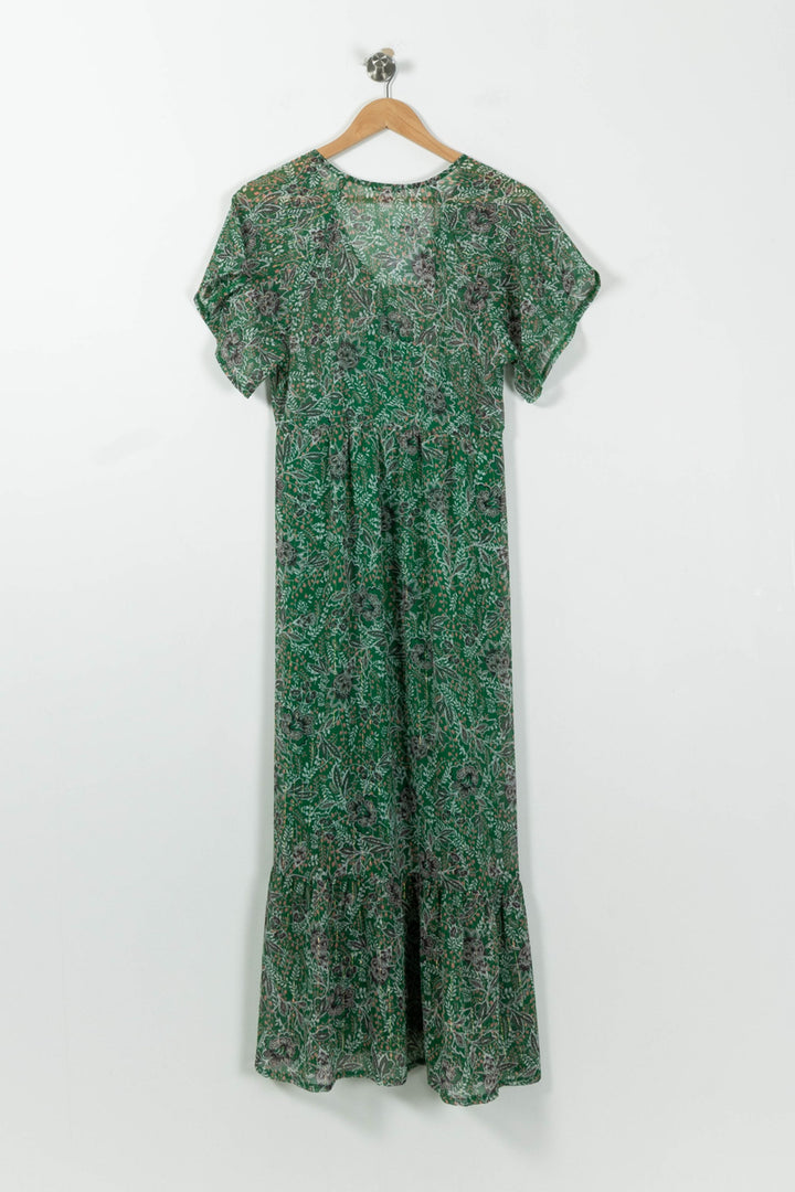 Robe Longue Verte et Noire - Taille XS/34 de la marque IKKS | PARAD95603 - Vendu par Paradigme - Image 4