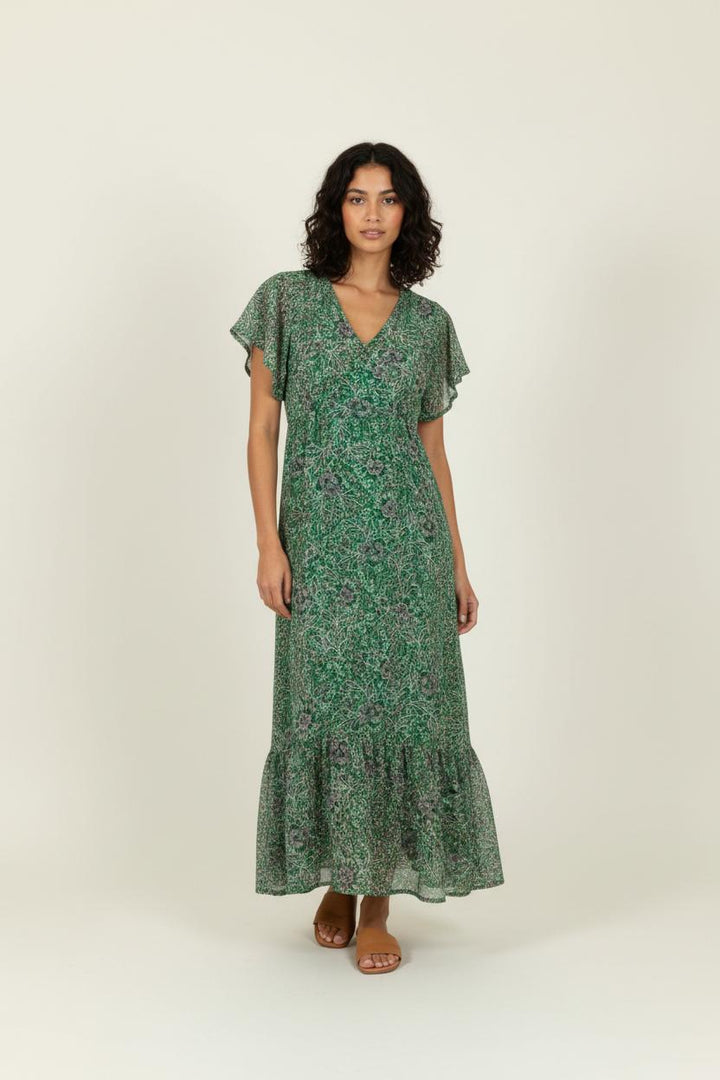 Robe Longue Verte et Noire - Taille XS/34 de la marque IKKS | PARAD95603 - Vendu par Paradigme - Image 1
