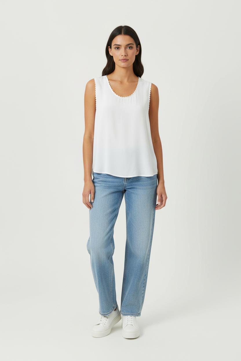 Débardeur Blanc - Taille S/36 de la marque IKKS | PARAD95605 - Vendu par Paradigme - Image 1