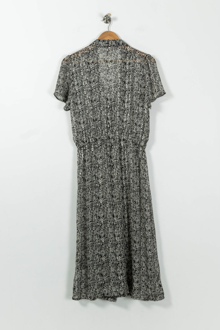 Robe Midi Noire et Blanche - Taille M/38 de la marque I.Code | PARAD95612 - Vendu par Paradigme - Image 4