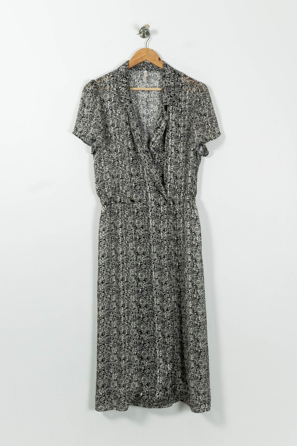 Robe Midi Noire et Blanche - Taille M/38 de la marque I.Code | PARAD95612 - Vendu par Paradigme - Image 2