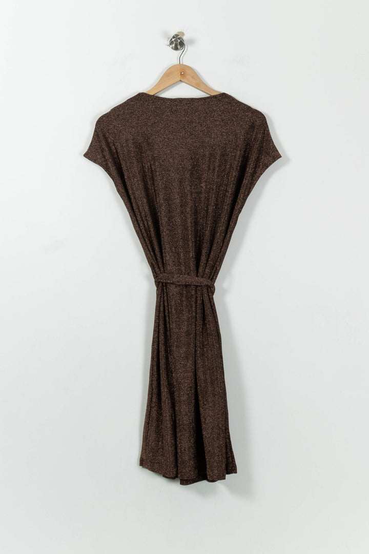Robe Courte Marron - Taille M/38 de la marque Grace & Mila | PARAD95620 - Vendu par Paradigme - Image 4