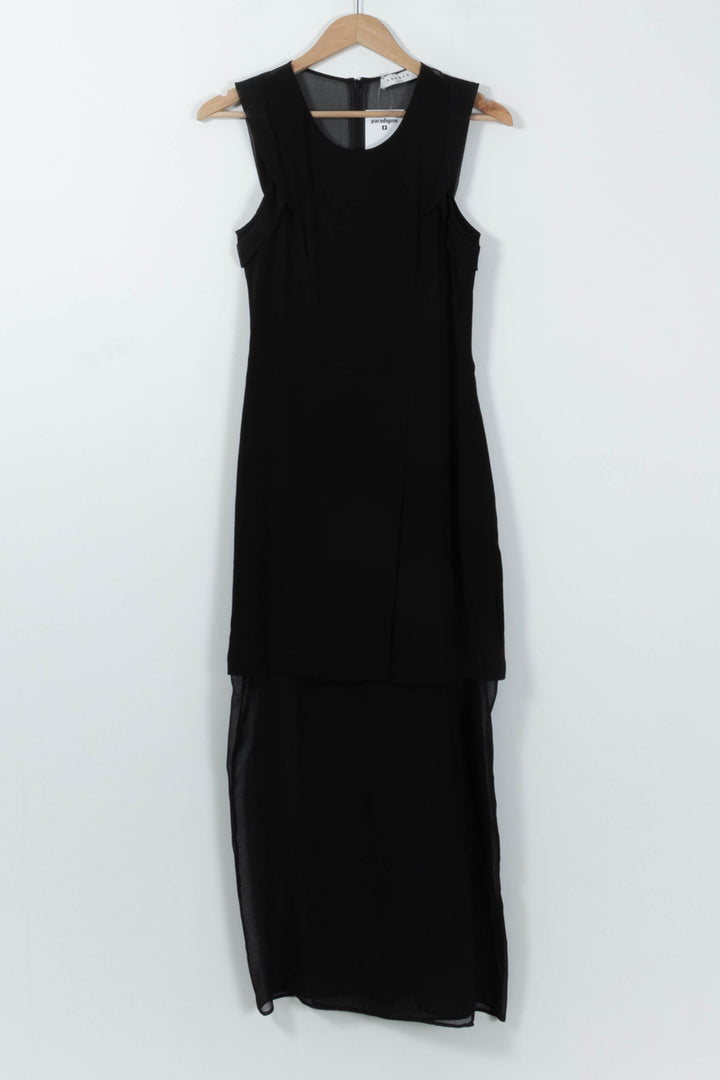 Robe Longue Noire - Taille M/38 de la marque Sandro | PARAD95627 - Vendu par Paradigme - Image 2