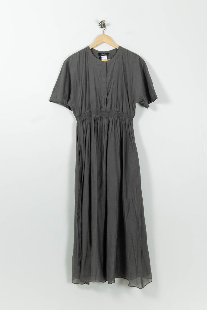 Robe Longue Grise - Taille XL/42 de la marque Max Mara | PARAD95633 - Vendu par Paradigme - Image 2