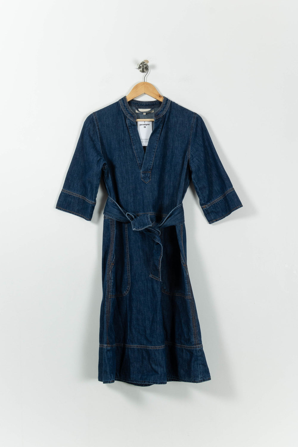 Robe Chemise Bleue - Taille L/40 de la marque Vanessa Bruno | PARAD95634 - Vendu par Paradigme - Image 2