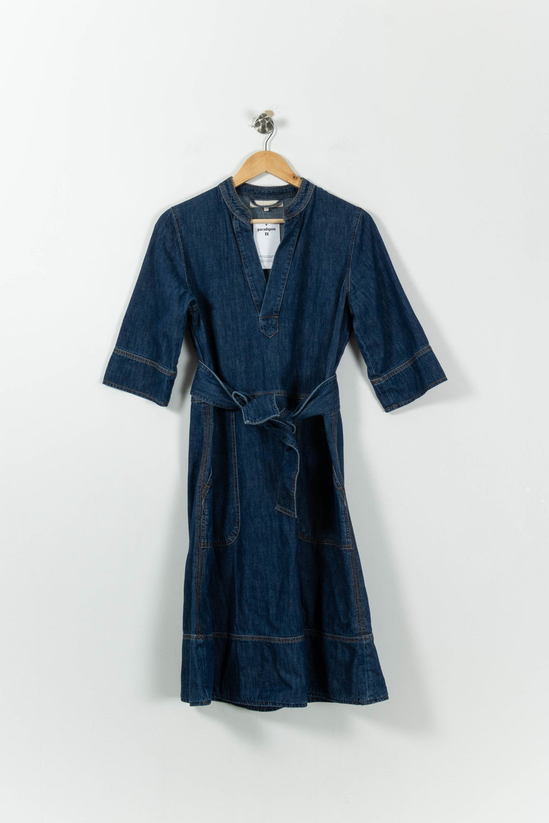 Robe Chemise Bleue - Taille L/40 de la marque Vanessa Bruno | PARAD95634 - Vendu par Paradigme - Image 2