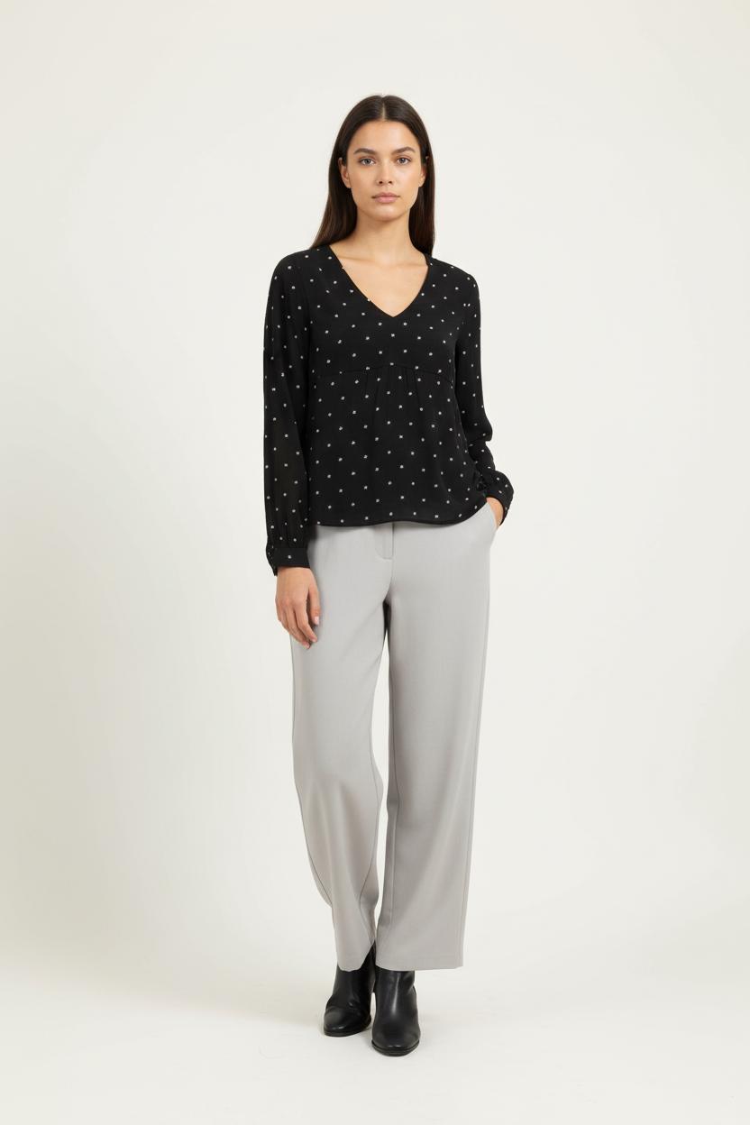 Blouse Noire et Blanche - Taille S/36 de la marque Maje | PARAD95638 - Vendu par Paradigme - Image 1