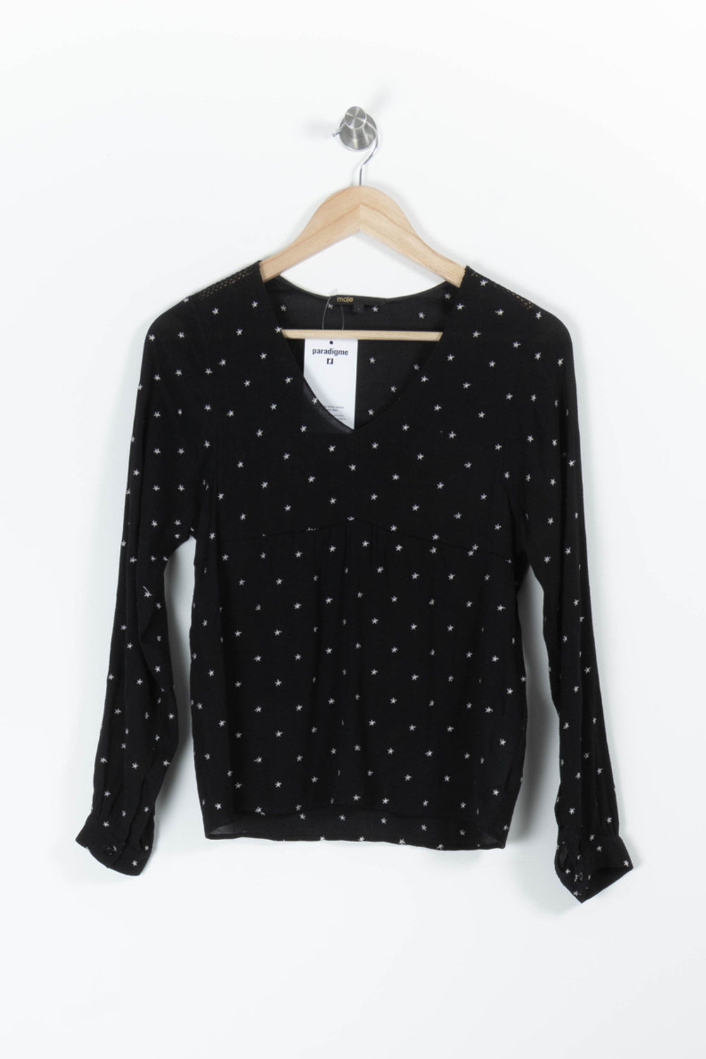Blouse Noire et Blanche - Taille S/36 de la marque Maje | PARAD95638 - Vendu par Paradigme - Image 2