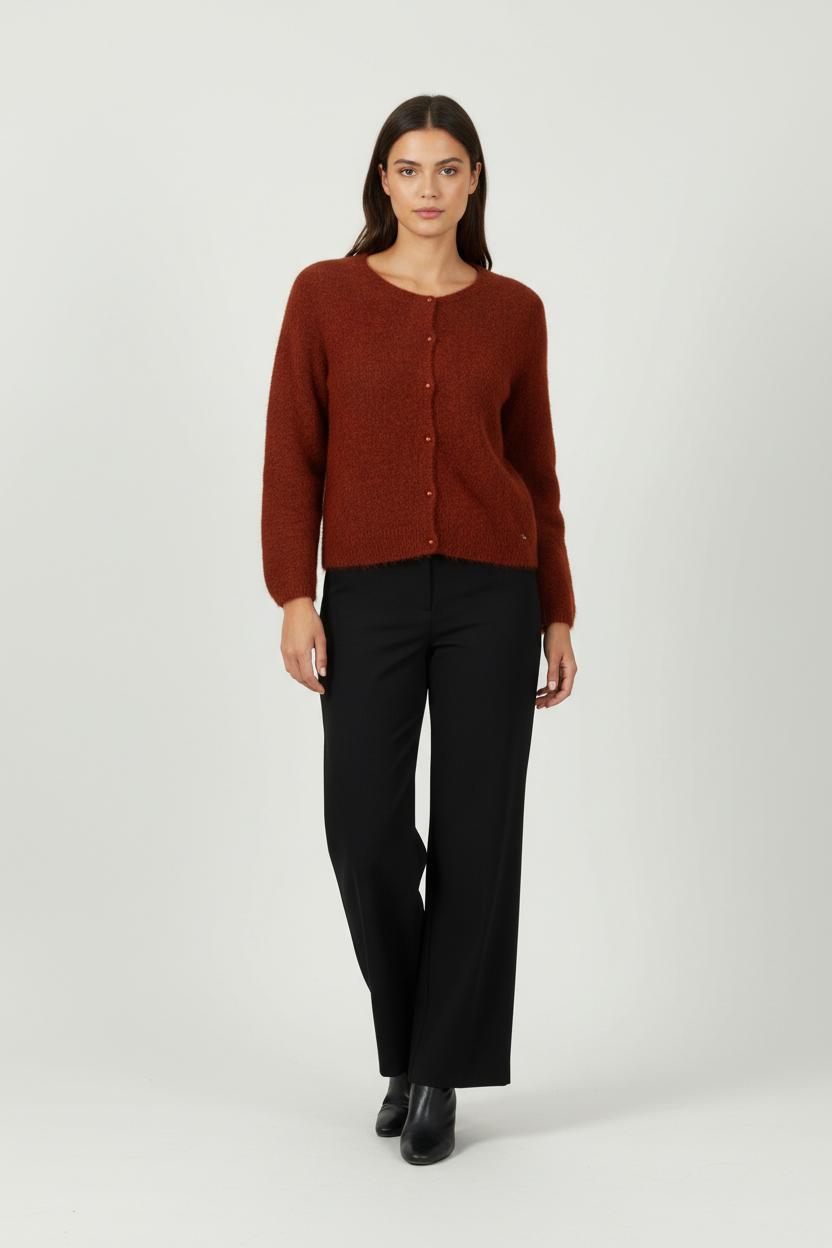 Cardigan Bordeaux - Taille L/40 de la marque Des petits hauts | PARAD95640 - Vendu par Paradigme - Image 1