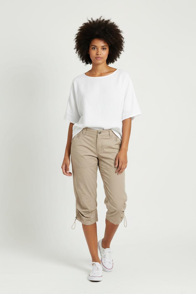 Pantacourt Beige - Taille M/38 de la marque La Fée Maraboutée | PARAD95649 - Vendu par Paradigme - Image 1