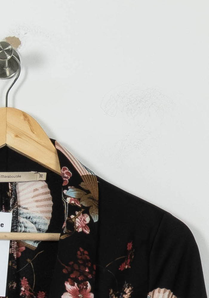 Kimono Noir et Rose - Taille M/38 de la marque La Fée Maraboutée | PARAD95655 - Vendu par Paradigme - Image 3