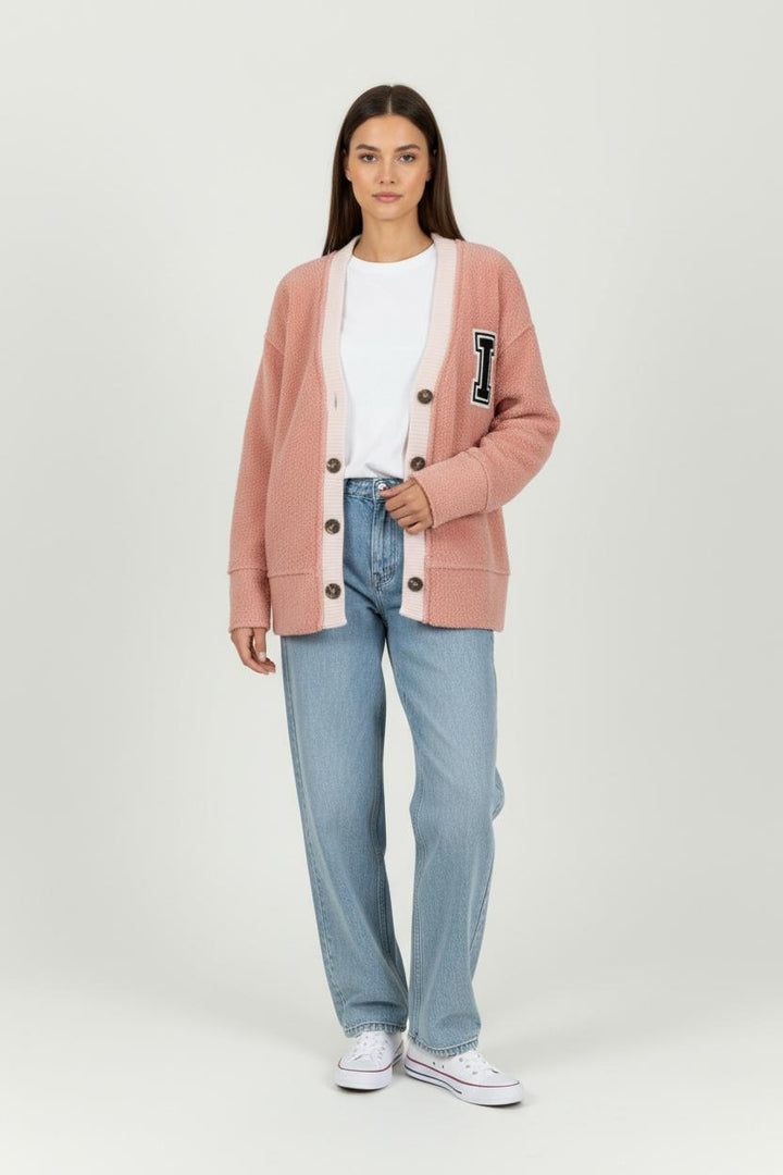 Cardigan Rose et Rose pâle - Taille S/36 de la marque Imprevu | PARAD95661 - Vendu par Paradigme - Image 1
