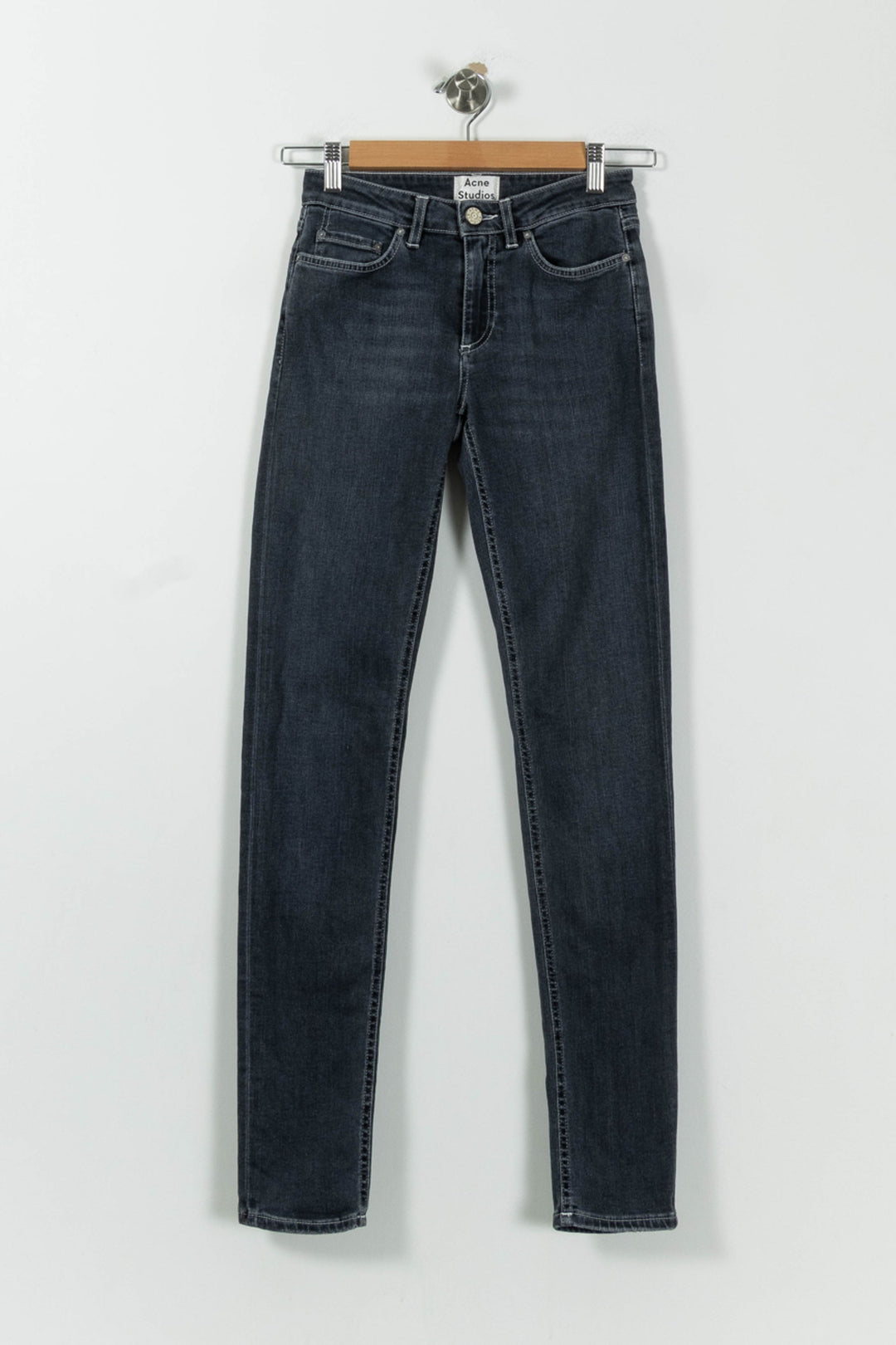 Jean Slim Gris - Taille S/36 de la marque Acne Studios | PARAD95662 - Vendu par Paradigme - Image 2