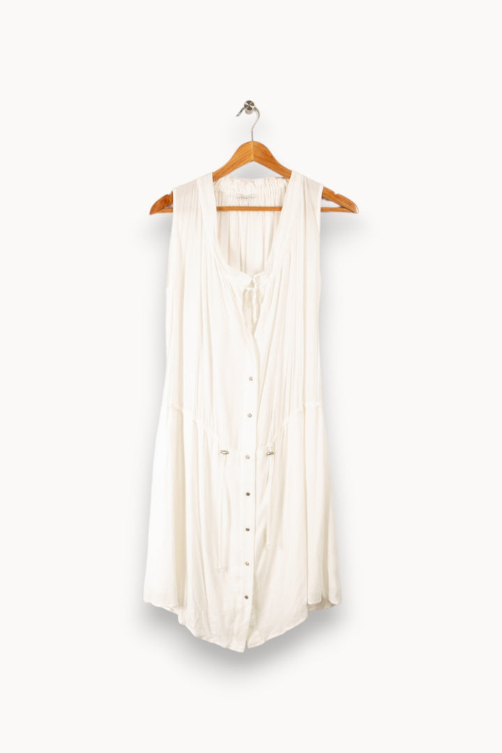 Robe midi blanche - XS - 34 - T0