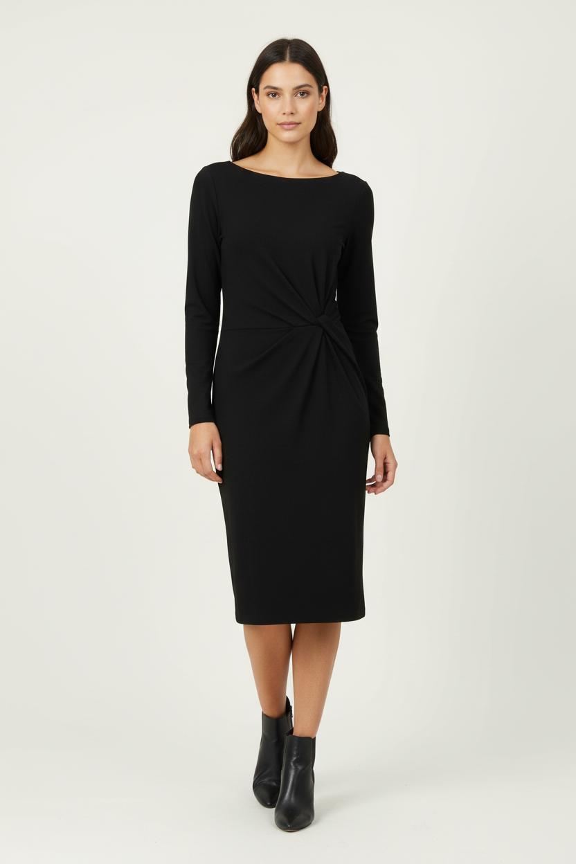 Robe Midi Noire - Taille S/36 de la marque IKKS | PARAD95712 - Vendu par Paradigme - Image 1