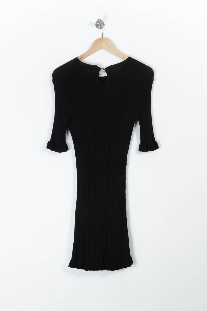 Robe Midi Noire - Taille M/38 de la marque Maje | PARAD95714 - Vendu par Paradigme - Image 4