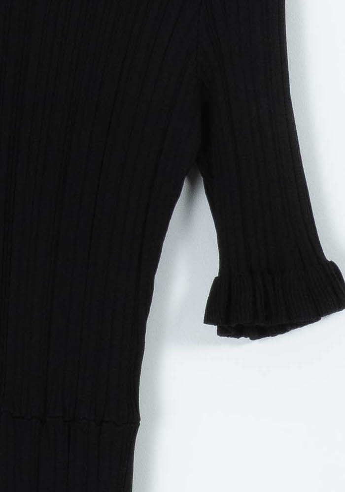 Robe Midi Noire - Taille M/38 de la marque Maje | PARAD95714 - Vendu par Paradigme - Image 3