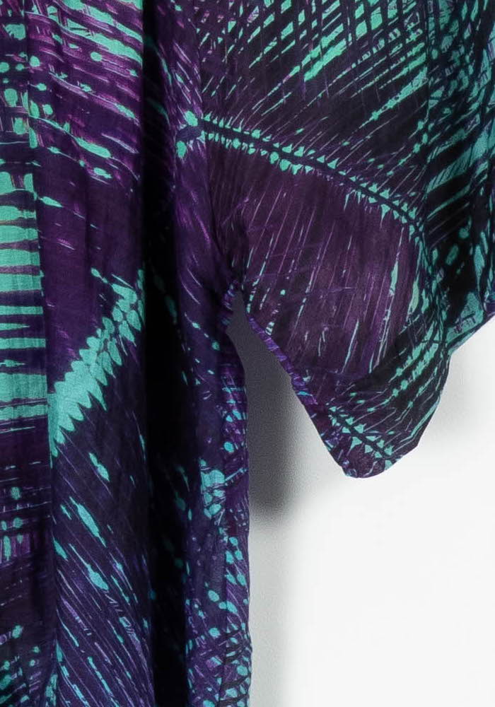 Blouse Violette et Bleue - Taille M/38 de la marque La Fée Maraboutée | PARAD95722 - Vendu par Paradigme - Image 3