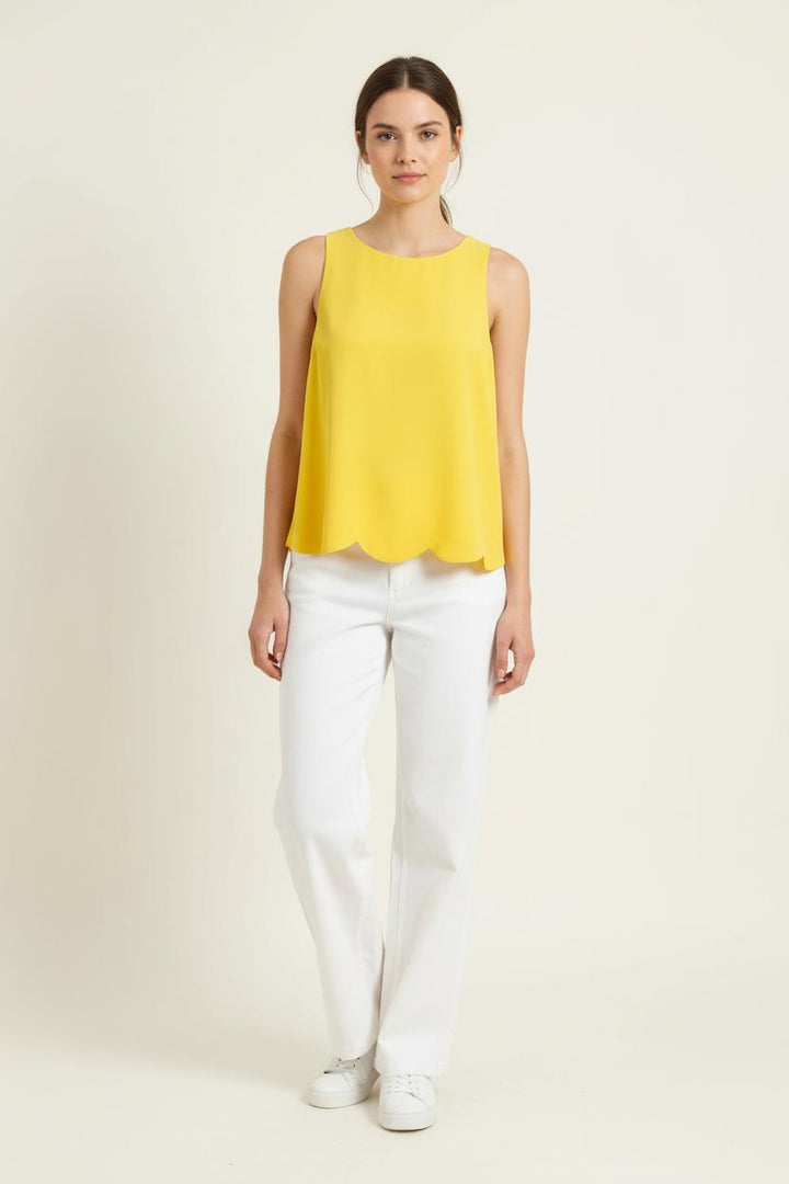 Débardeur Jaune - Taille XL/42 de la marque Tara Jarmon | PARAD95728 - Vendu par Paradigme - Image 1