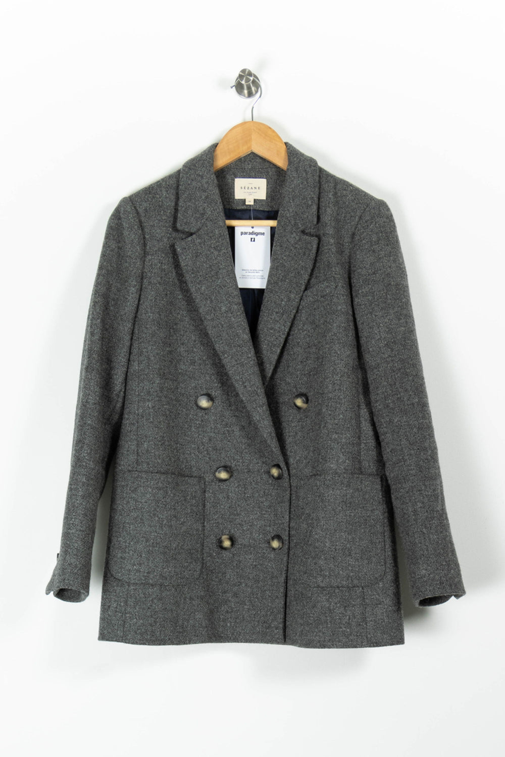 Blazer Gris - Taille M/38 de la marque Sézane | PARAD95733 - Vendu par Paradigme - Image 2