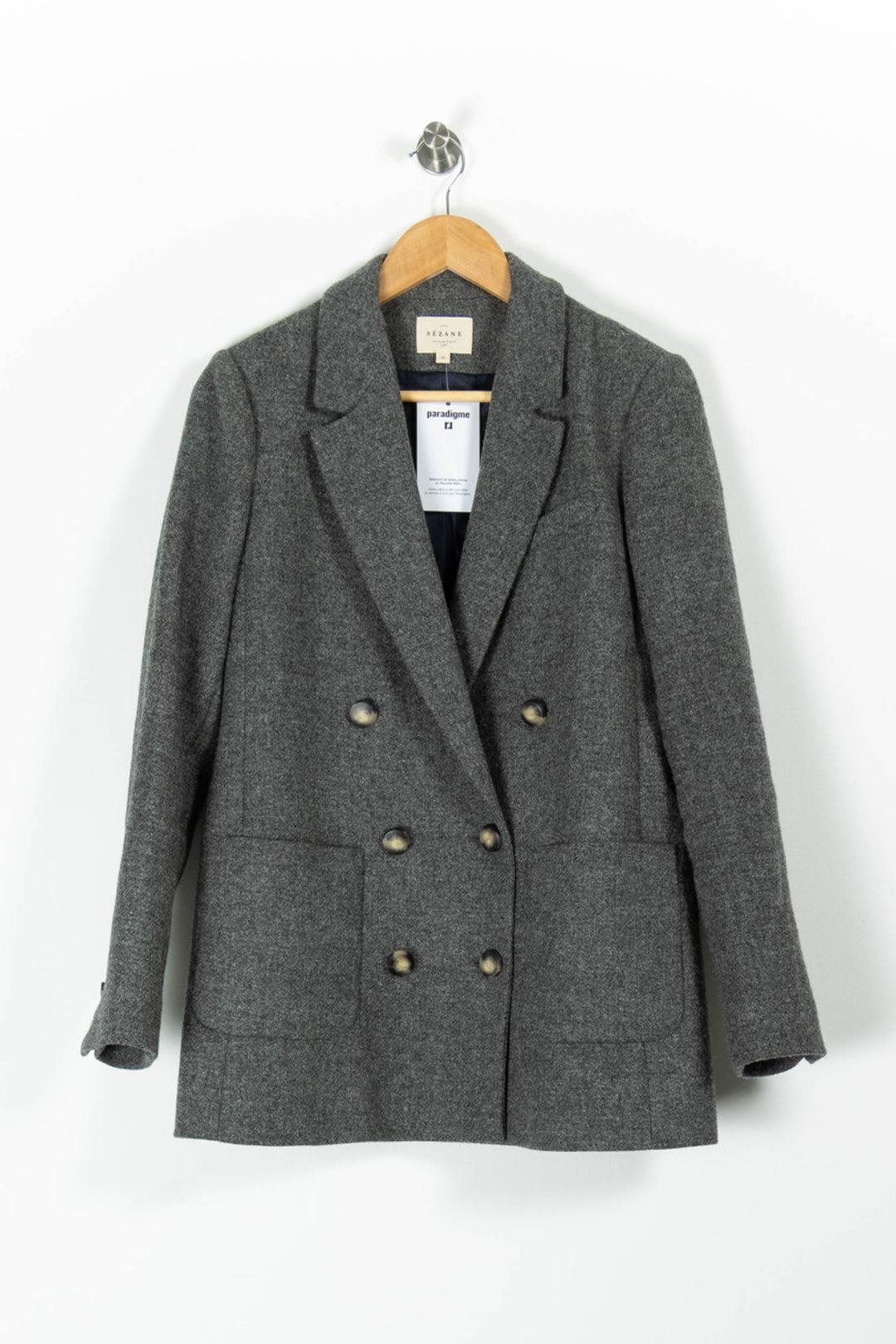 Blazer Gris - Taille M/38 de la marque Sézane | PARAD95733 - Vendu par Paradigme - Image 2