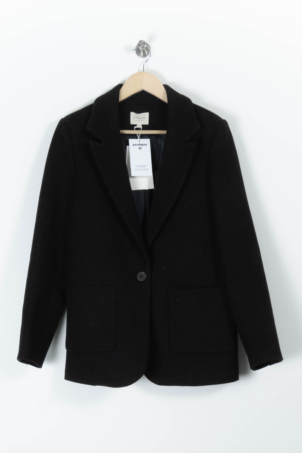 Blazer Noir - Taille L/40 de la marque Sézane | PARAD95734 - Vendu par Paradigme - Image 2