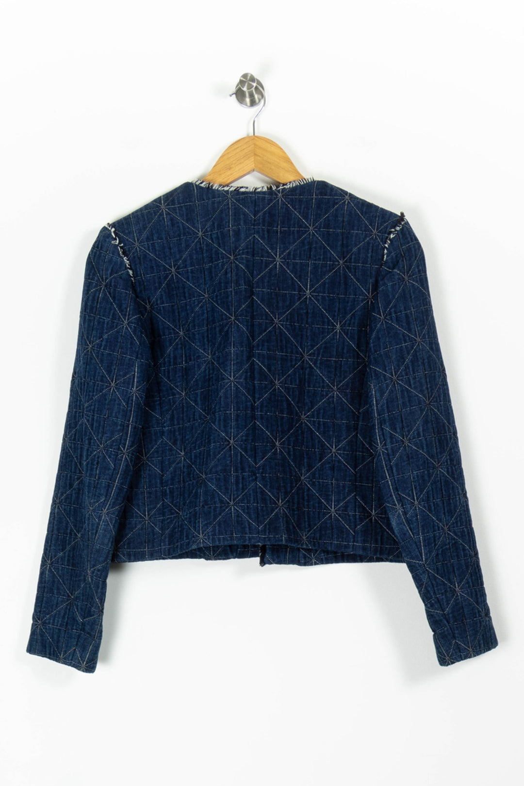 Veste Matelassée Bleue - Taille M/38 de la marque Sandro | PARAD95735 - Vendu par Paradigme - Image 4