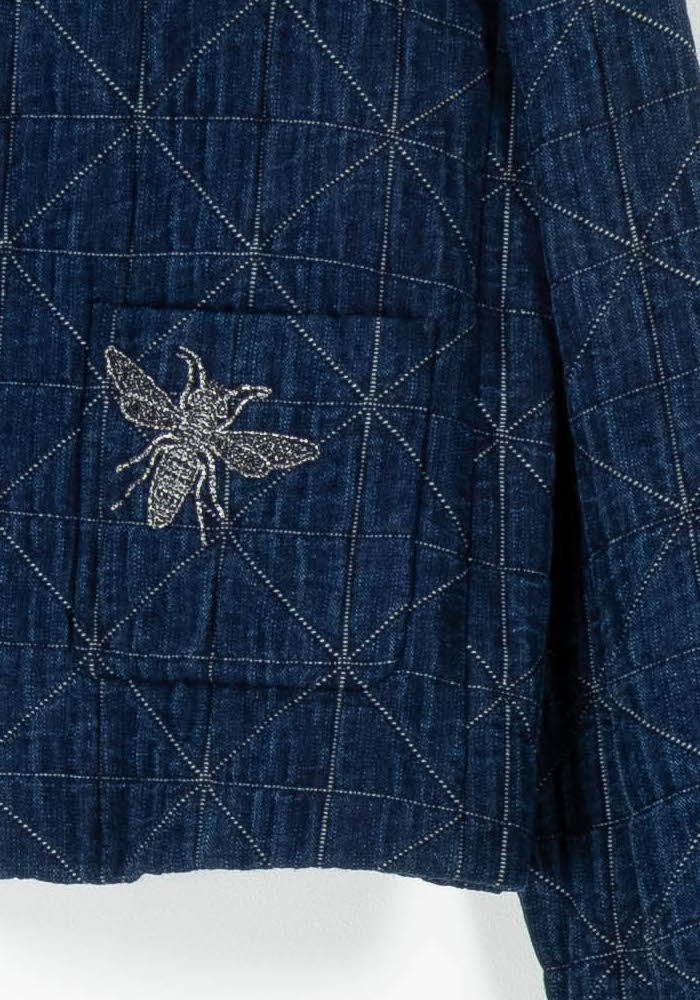 Veste Matelassée Bleue - Taille M/38 de la marque Sandro | PARAD95735 - Vendu par Paradigme - Image 3
