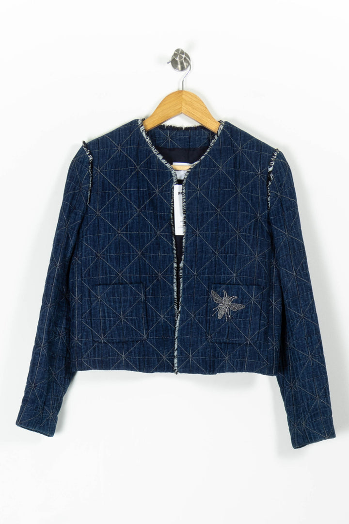 Veste Matelassée Bleue - Taille M/38 de la marque Sandro | PARAD95735 - Vendu par Paradigme - Image 2