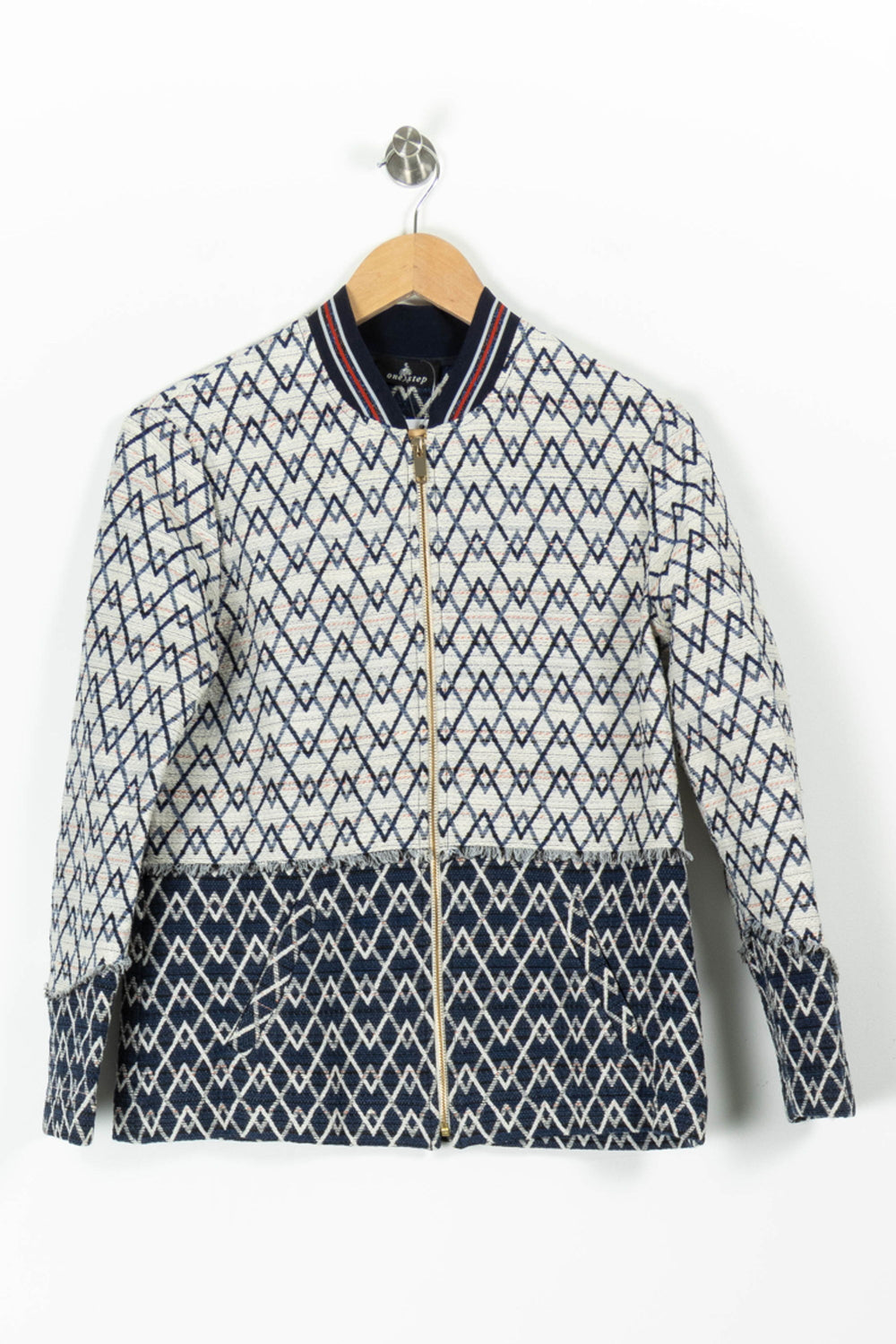 Blouson Bleu et Blanc - Taille S/36 de la marque One Step | PARAD95752 - Vendu par Paradigme - Image 2