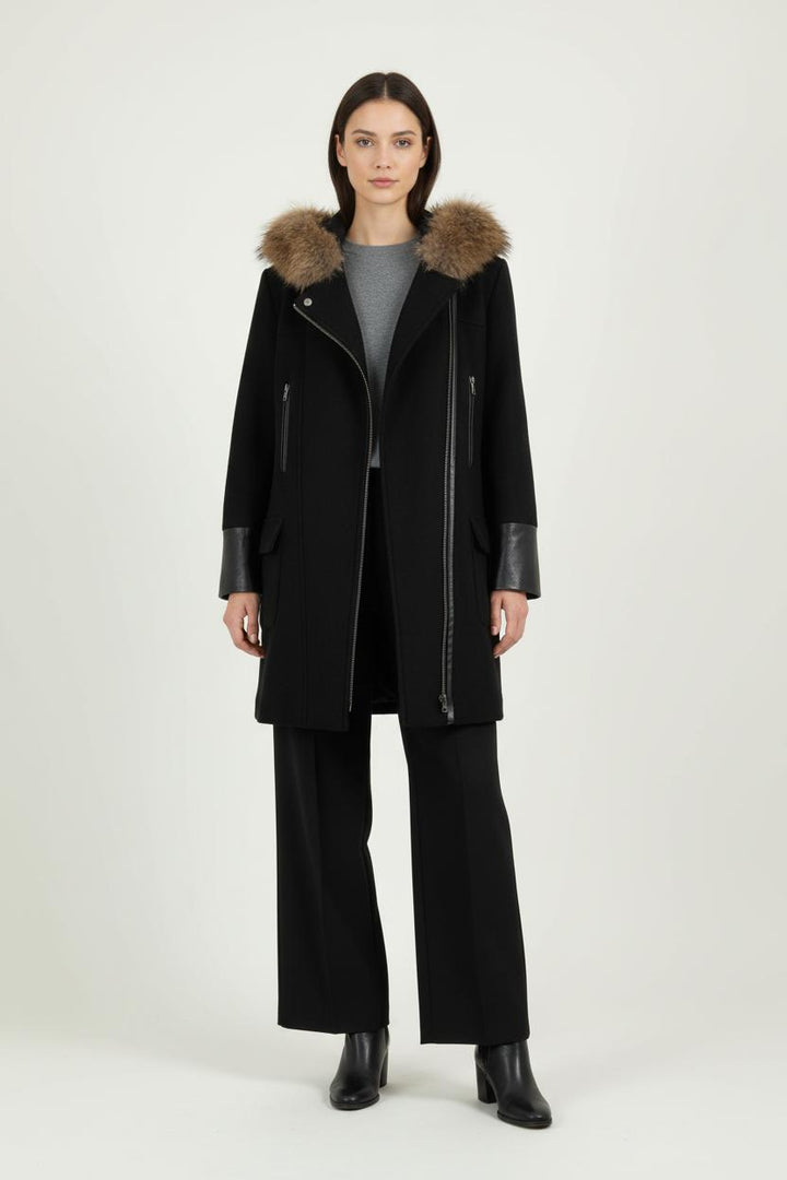 Manteau Noir et Marron - Taille L/40 de la marque ZAPA | PARAD95759 - Vendu par Paradigme - Image 1