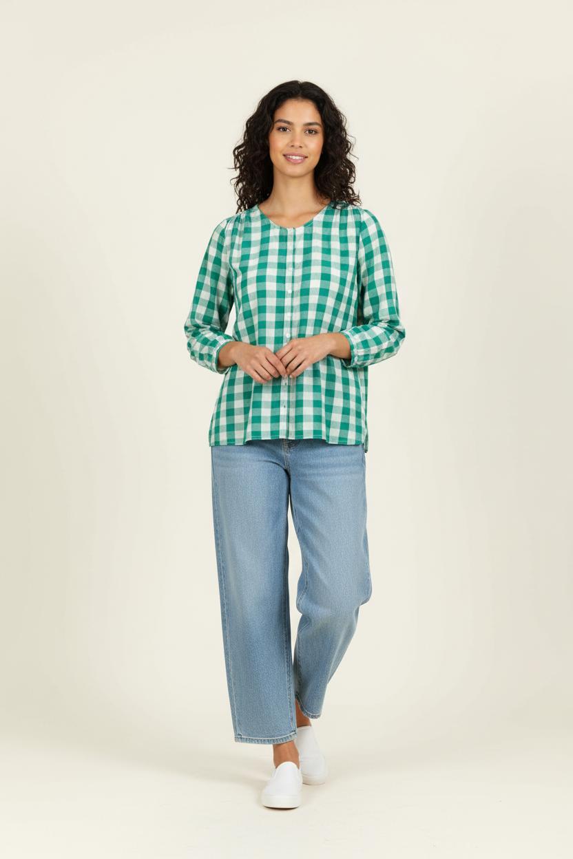 Chemise Verte et Blanche - Taille S/36 de la marque Emile & Ida | PARAD95777 - Vendu par Paradigme - Image 1