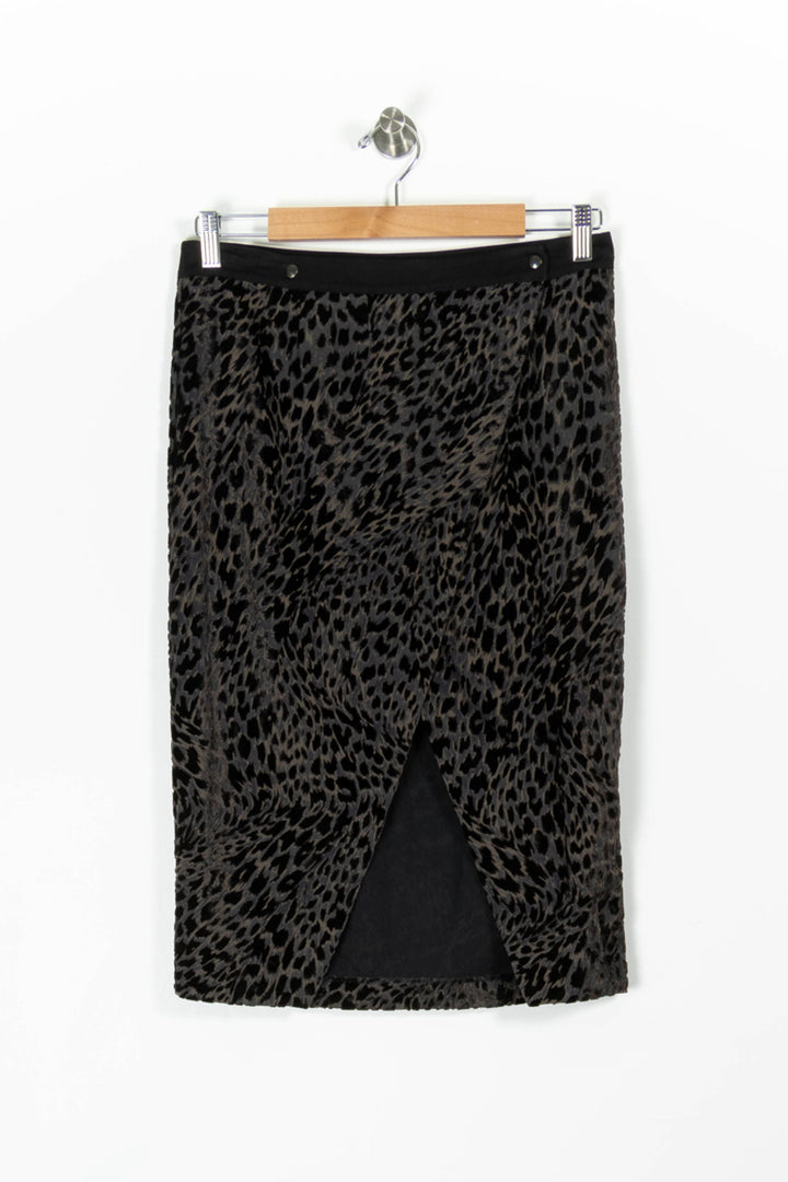 Jupe Fendue Noire et Grise - Taille S/36 de la marque Roseanna | PARAD95781 - Vendu par Paradigme - Image 2