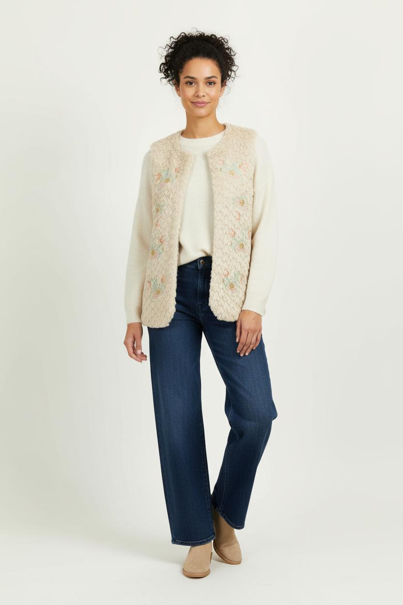 Gilet Sans Manches Beige - Taille S/36 de la marque Louise Misha | PARAD95788 - Vendu par Paradigme - Image 1