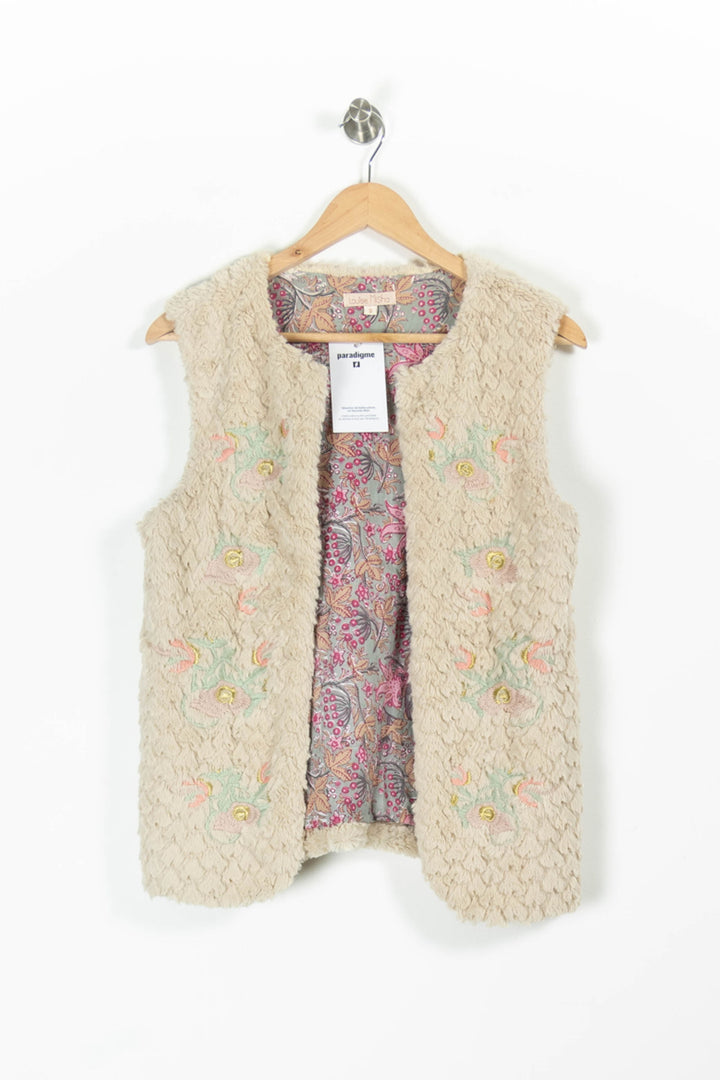 Gilet Sans Manches Beige - Taille S/36 de la marque Louise Misha | PARAD95788 - Vendu par Paradigme - Image 2