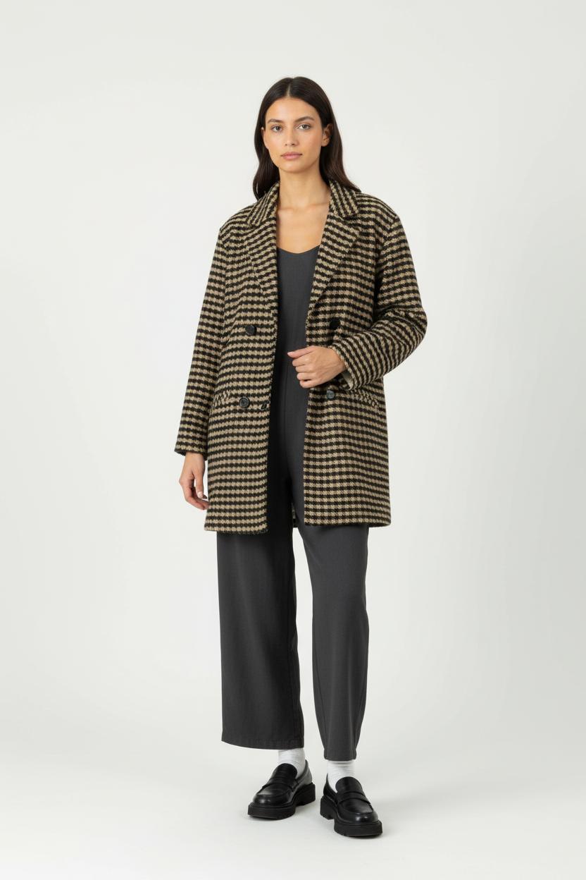 Manteau Beige et Noir - Taille S/36 de la marque Emile & Ida | PARAD95790 - Vendu par Paradigme - Image 1