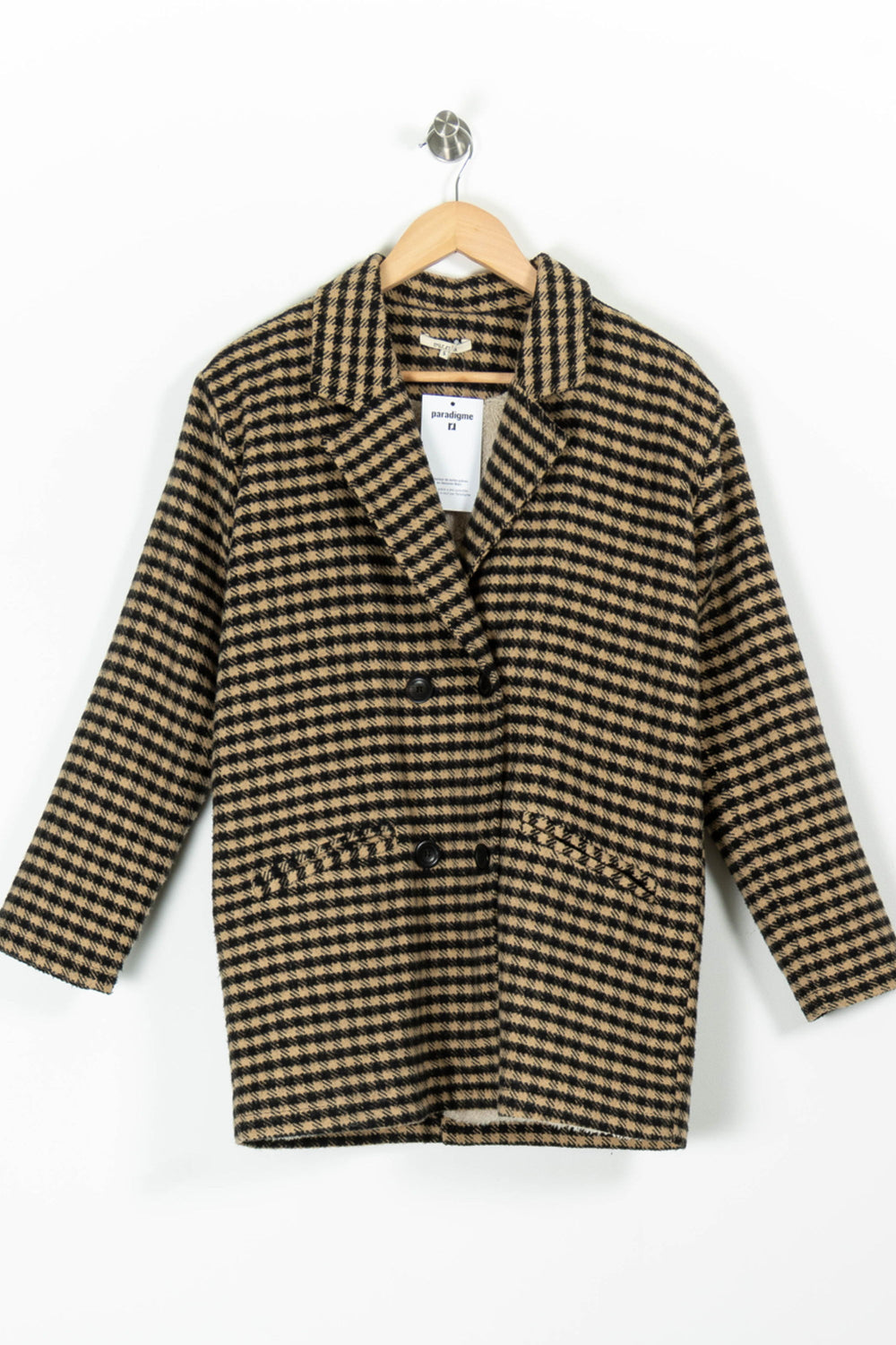 Manteau Beige et Noir - Taille S/36 de la marque Emile & Ida | PARAD95790 - Vendu par Paradigme - Image 2
