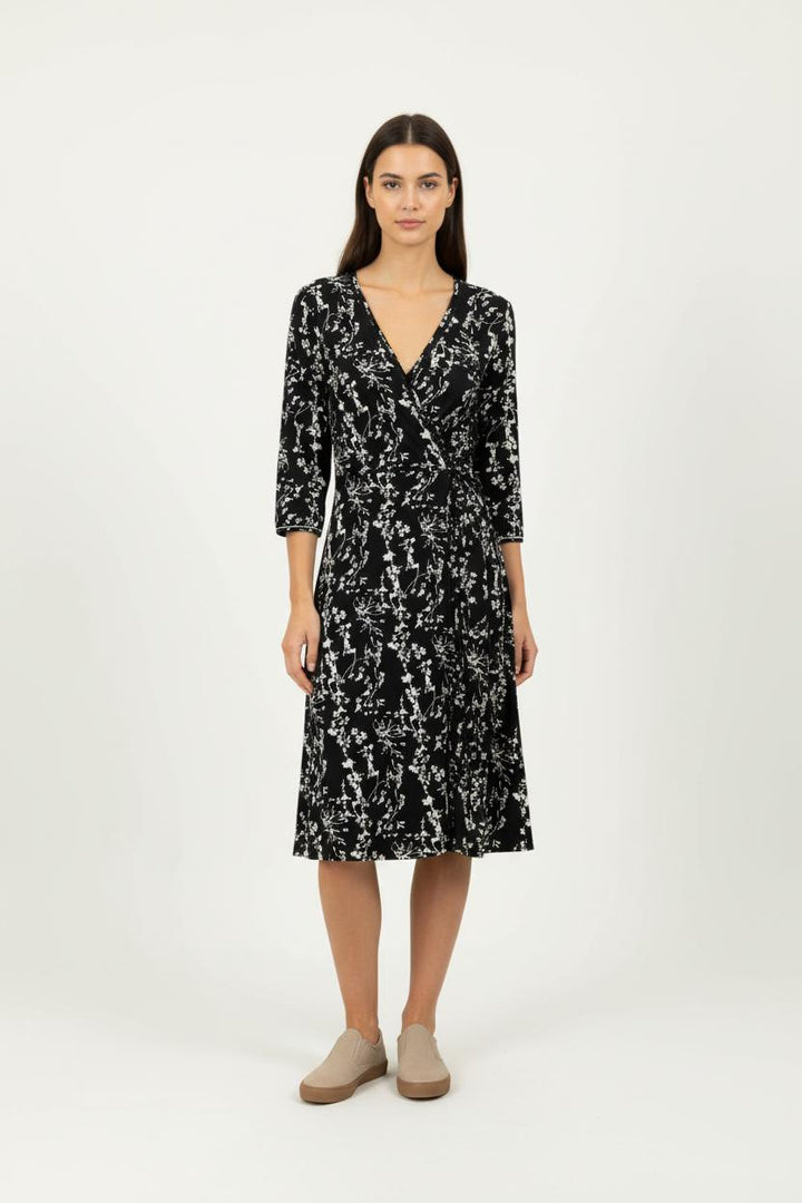 Robe portefeuille noire et blanche - Taille M/38 de la marque Grace & Mila | PARAD95799 - Vendu par Paradigme - Image 1