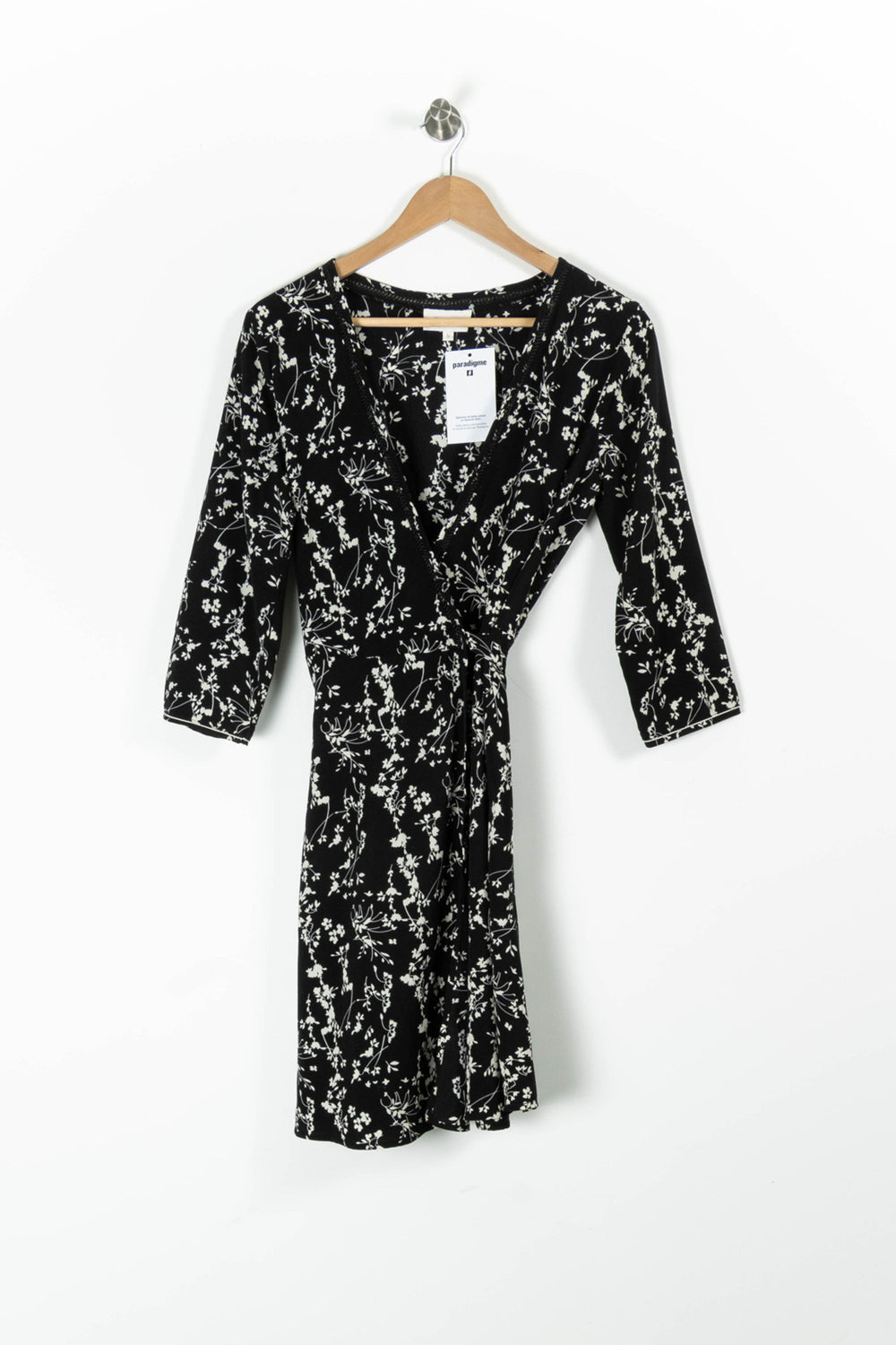 Robe portefeuille noire et blanche - Taille M/38 de la marque Grace & Mila | PARAD95799 - Vendu par Paradigme - Image 2