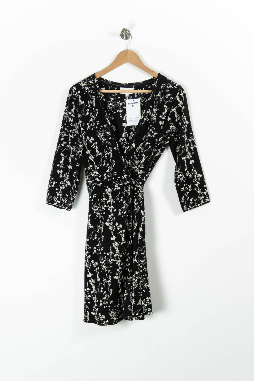 Robe portefeuille noire et blanche - Taille M/38 de la marque Grace & Mila | PARAD95799 - Vendu par Paradigme - Image 2