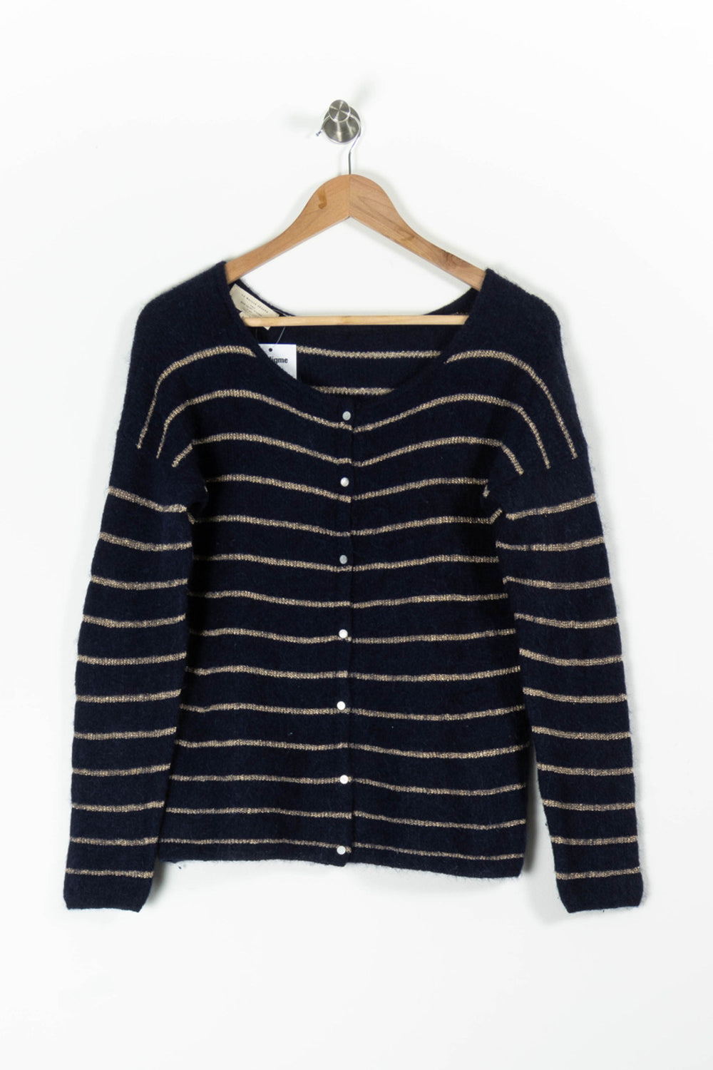 Cardigan Bleu et Beige - Taille M/38 de la marque Sézane | PARAD95811 - Vendu par Paradigme - Image 2