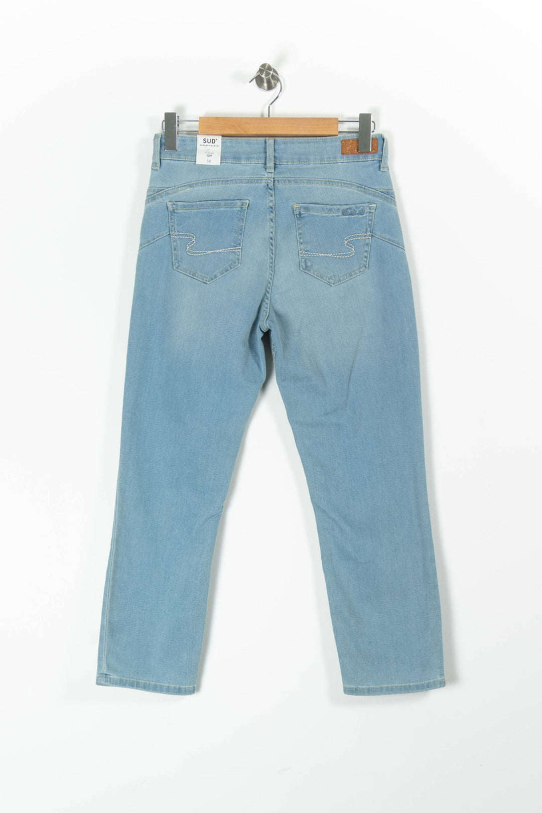 Jean Bleu Clair - Taille M/38 de la marque Sud express | PARAD95813 - Vendu par Paradigme - Image 4
