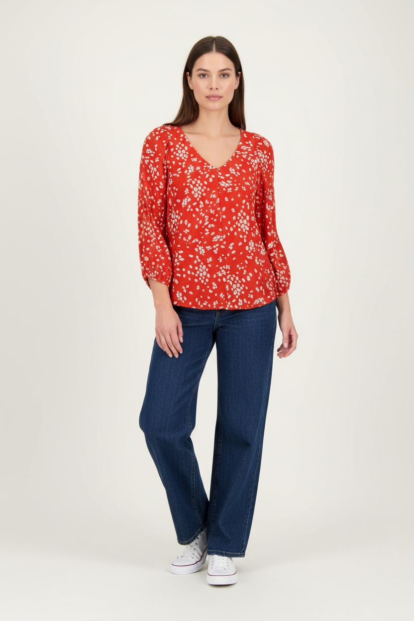 Blouse Rouge et Blanche - Taille S/36 de la marque One Step | PARAD95822 - Vendu par Paradigme - Image 1